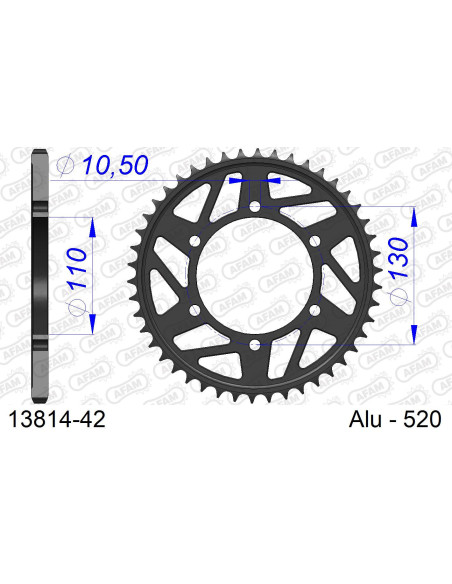 Kit chaîne alu RAC YAMAHA YZF-R7 #520 2022   