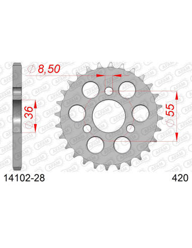 Kit chaîne alu SUZUKI JR 50 1978-2007   