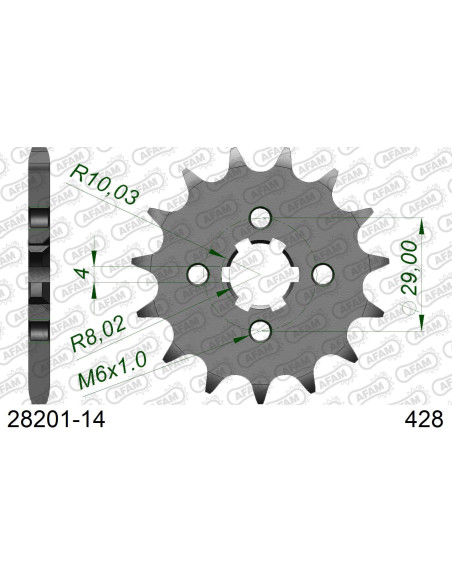 Kit chaîne acier SUZUKI GSX-S 125 2017-2021   