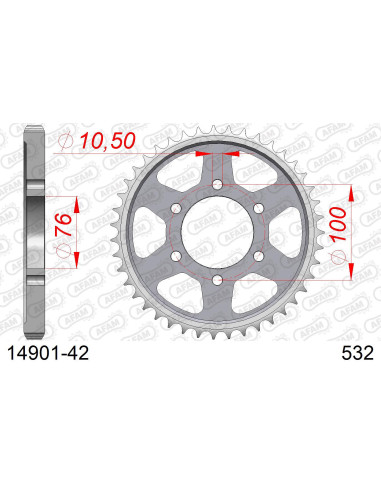 Kit chaîne acier SUZUKI GSX-R 1100 W R 1993-1994   