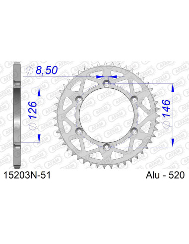 Kit chaîne alu SUZUKI RM 125 E 1984   