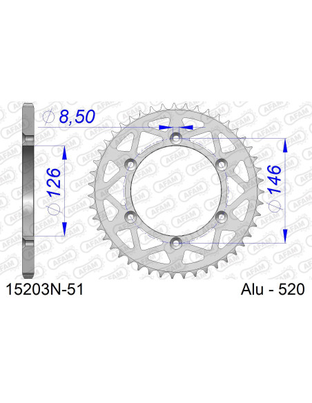 Kit chaîne alu SUZUKI RM 125 2006-2011   