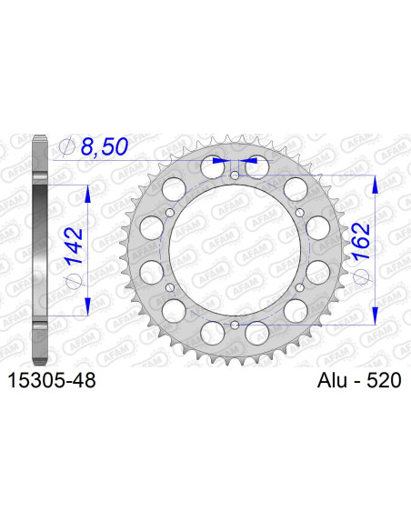 Kit chaîne alu SUZUKI PE 175 1983-1984   