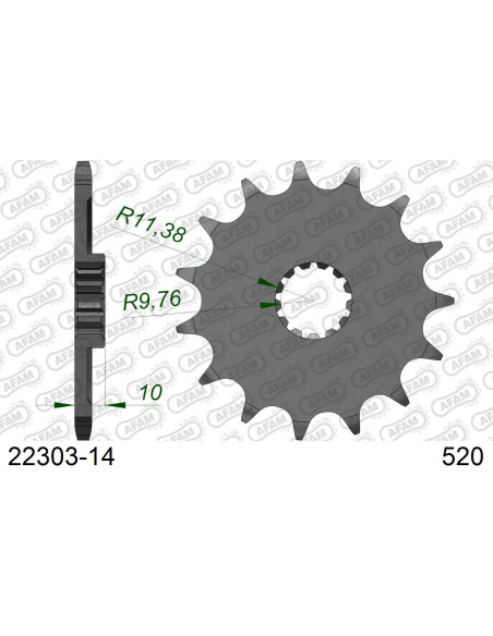Kit chaîne alu SUZUKI RM 250 1987   