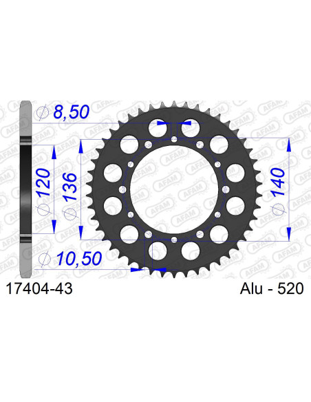 Kit chaîne alu SUZUKI GSX-R 750 #520 RACING 1996-1997   