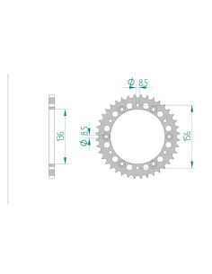 AFAM COURONNE ALU au pas de 520