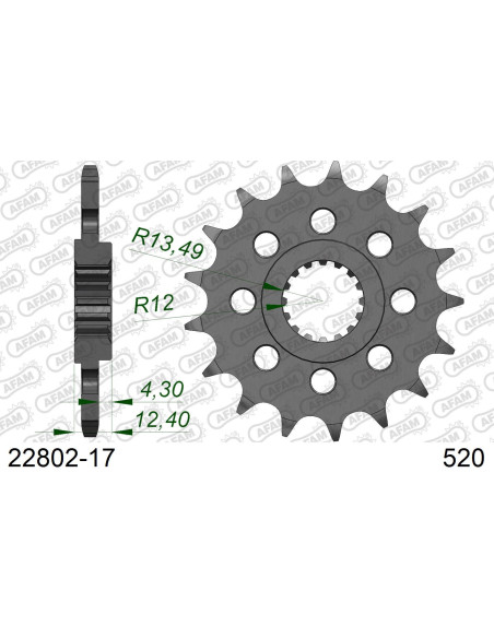 Kit chaîne alu SUZUKI GSXR 1000 #520 RAC 2017-2022   