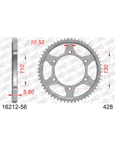 Kit chaîne acier KAWASAKI Z 125 2019-2022   