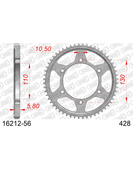 Kit chaîne acier KAWASAKI Z 125 2019-2022   