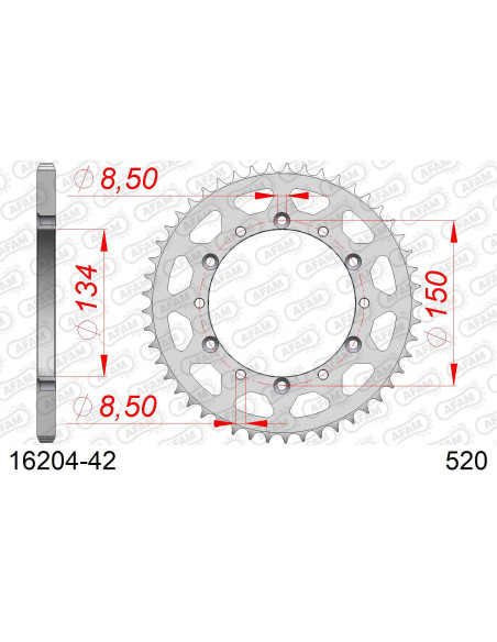 Kit chaîne acier KAWASAKI KLX 250 S   