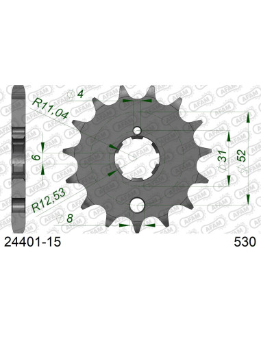 Kit chaîne acier KAWASAKI Z 440 C1-2,H1-2 1980-1983   