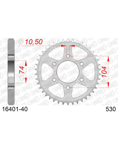 Kit chaîne acier KAWASAKI Z 550 A1-3 1980-1982   