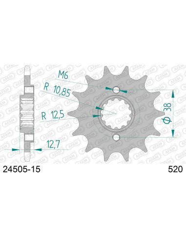 Kit chaîne acier KAWASAKI KLR 650 USA 2006-2014   