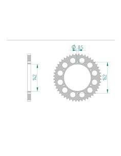 AFAM COURONNE ALU au pas de 520