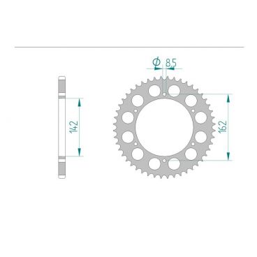 AFAM COURONNE ALU au pas de 520