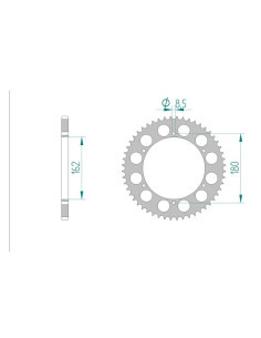 AFAM COURONNE ALU au pas de 520