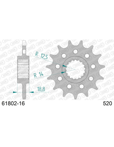 Kit chaîne acier RACE APR RSV4 1000 APRC R 2011-2014   