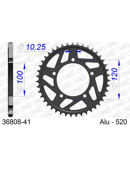 Kit chaîne alu APRILIA RSV4 1000 RR - RF #520 2015-2020   