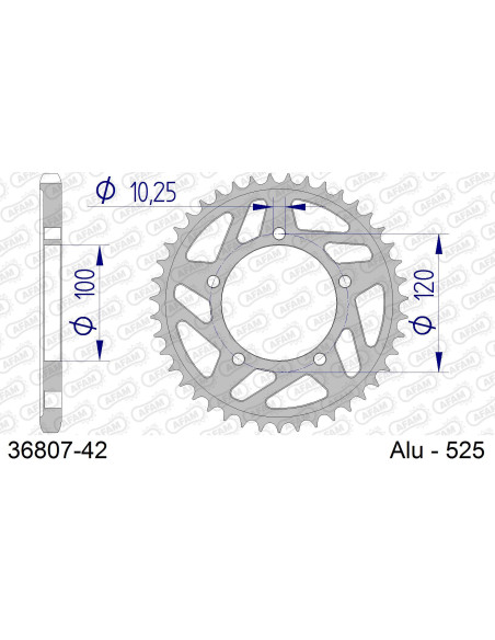 Kit chaîne alu APRILIA TUONO 1100 RR-FACT 2015-2021   