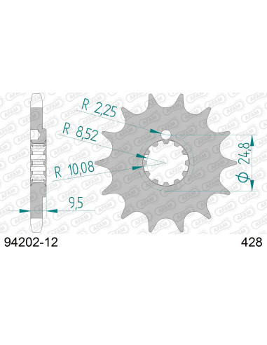 Kit chaîne alu BETA 50 RR 1999-2001   