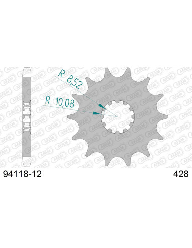 Kit chaîne alu BETA 50 RR alu 2004-2008   