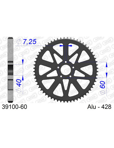 Kit chaîne alu BETA 80 EVO SENIOR 2009-2020   