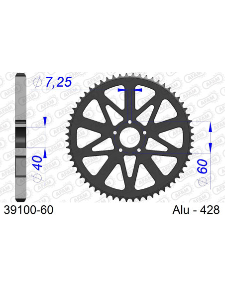 Kit chaîne alu BETA 80 EVO SENIOR 2009-2020   