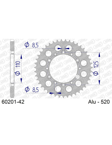 Kit chaîne alu BETA 247 REV 3 2001-2002   
