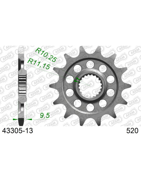 Kit chaîne acier SHERCO SEF 300 2021-2023   
