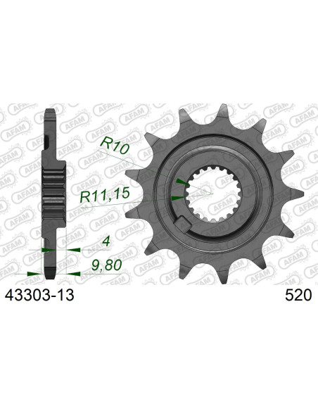 Kit chaîne alu SHERCO SE 125 2018-2023   