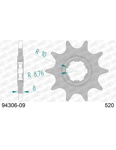 Kit chaîne alu SHERCO 125/250/300 ST 2020-2022   