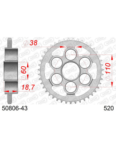 Kit chaîne acier DUCATI 955 PANIGALE V2 2020-2022   