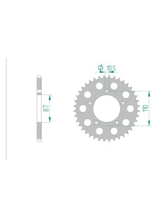 AFAM COURONNE ALU au pas de 520