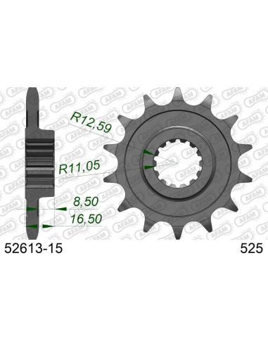Kit chaîne alu DUC 848 STREETFIGHTER FOR PCD2 2011-2015   