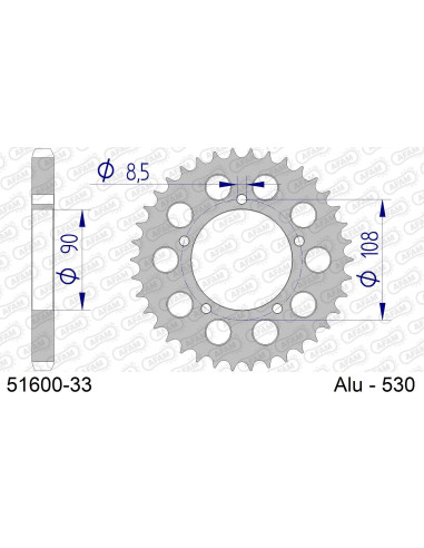 Kit chaîne alu DUCATI 900 REPLICA 1979   