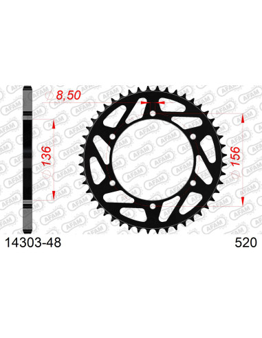 Kit chaîne acier FANTIC CAB 500 SCRAMBLER 2019-2020   