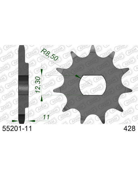 Kit chaîne alu FANTIC 200 TRIAL TX350 1982   