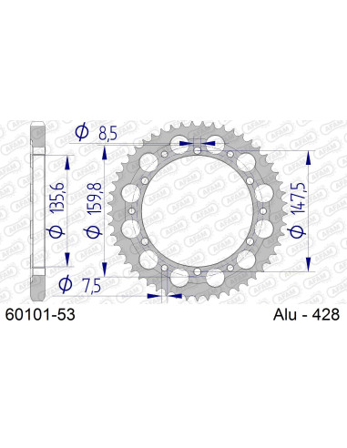 Kit chaîne alu FANTIC 200 TRIAL TX350 1982   