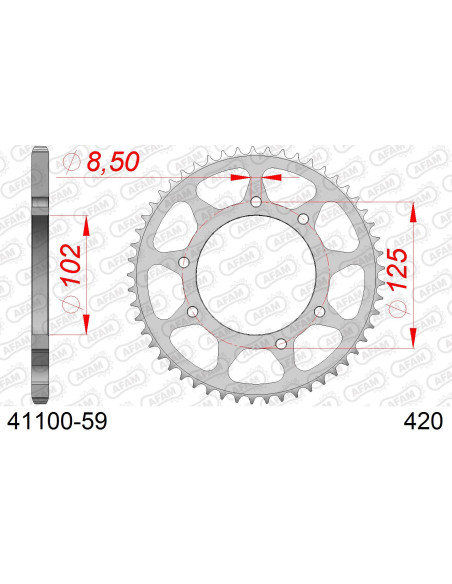 Kit chaîne acier GILERA RCR 50 2018-2020   