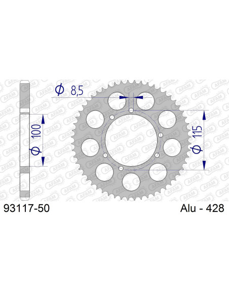 Kit chaîne alu HUSQVARNA CH 125 SM RACING 2005-2005   