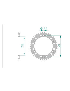 AFAM COURONNE ALU au pas de 520