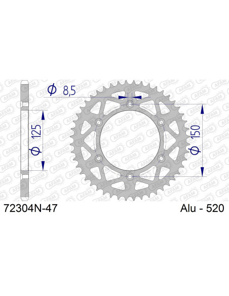 Kit chaîne alu HVA FX 350 2023   