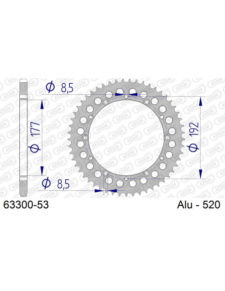 Kit chaîne alu HUSQVARNA WR 390/430 1980-1984   