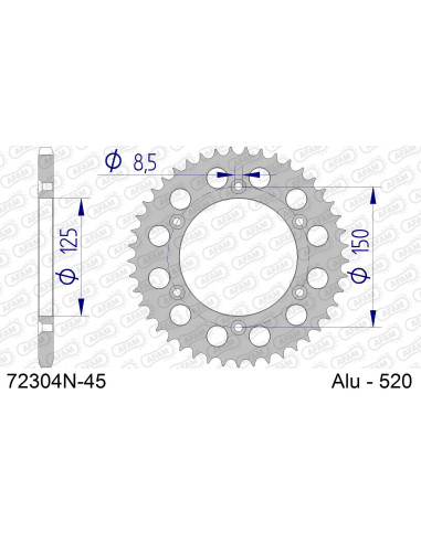 Kit chaîne alu HVA FS 450 2016   