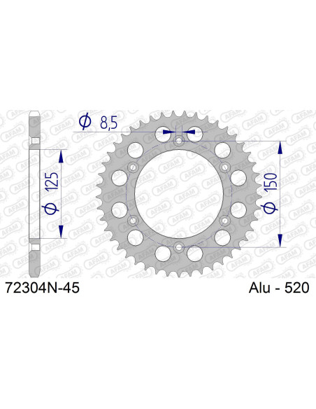 Kit chaîne alu HVA FS 450 2016   