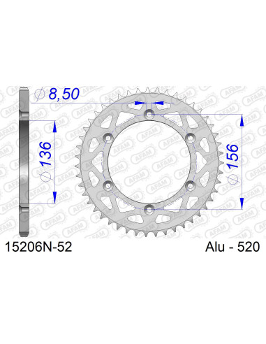 Kit chaîne alu HUSQVARNA TC 610 1991-1997   