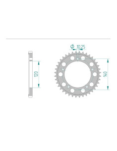 AFAM COURONNE ALU au pas de 525