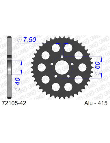 Kit chaîne alu KTM 50 SX MINI 2012-2013   