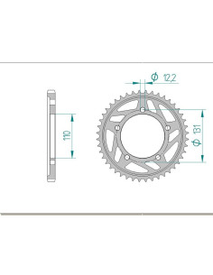 AFAM COURONNE ALU au pas de 525 HARD S 1000 RR