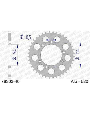 Kit chaîne alu MONTESA 314 R 1994-1996   